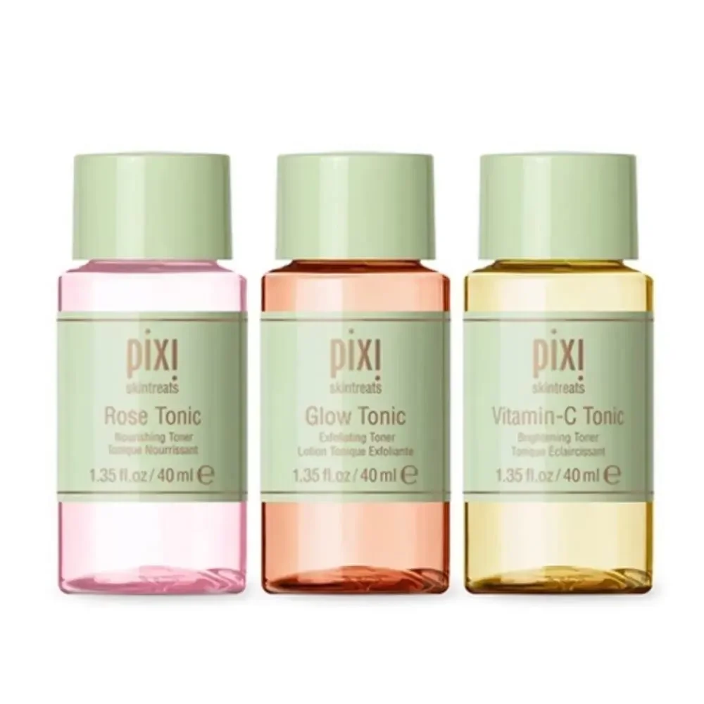 Set of 2 PIXI Best Of Tonics Toners Set Rose Glow Vitamin C New Cruelty Free
